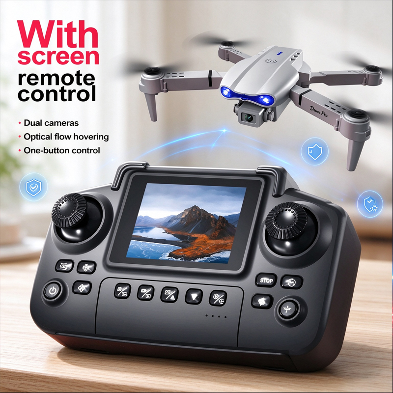 Drone E88 Rc Quadcopter - طائرة بدون طيار E88 مع شاشة