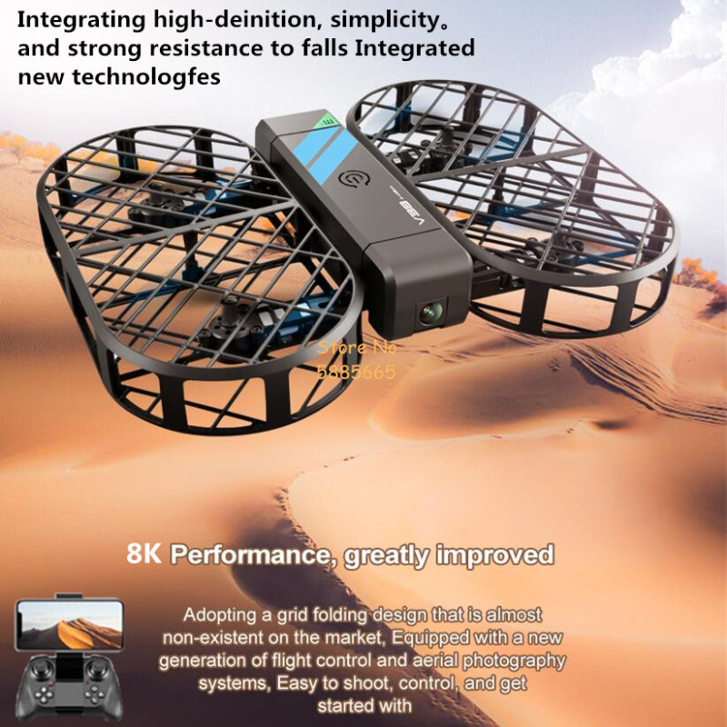 كاميرا 8K عالية الدقة 360 °    - مراجعة Drone Ae Rc وسعره
